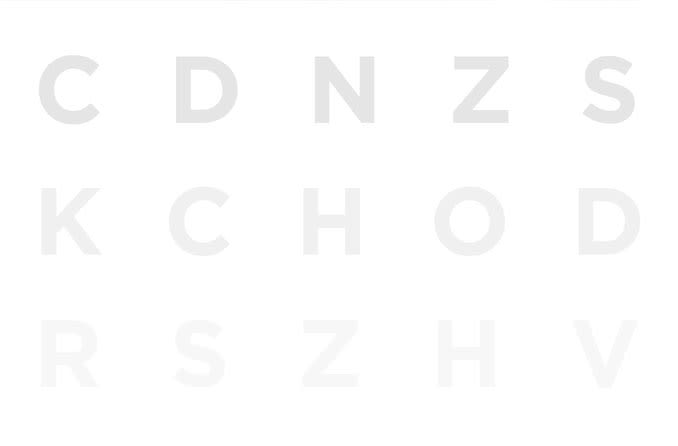 Contrast eye chart