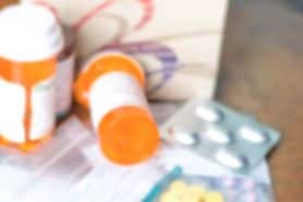 Blurry view of medications