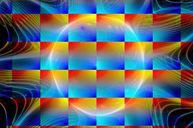 Color depiction of what a person with tetrachromatic vision might see