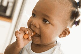 child eating a carrot child eating a carrot