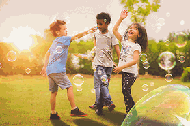 children playing outside