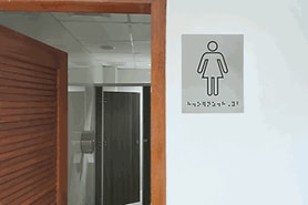 ada accommodations at work using braille on the bathroom sign ada accommodations at work using braille on the bathroom sign