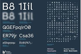 This is an image showing a new Braille Institute typeface for those with low vision.