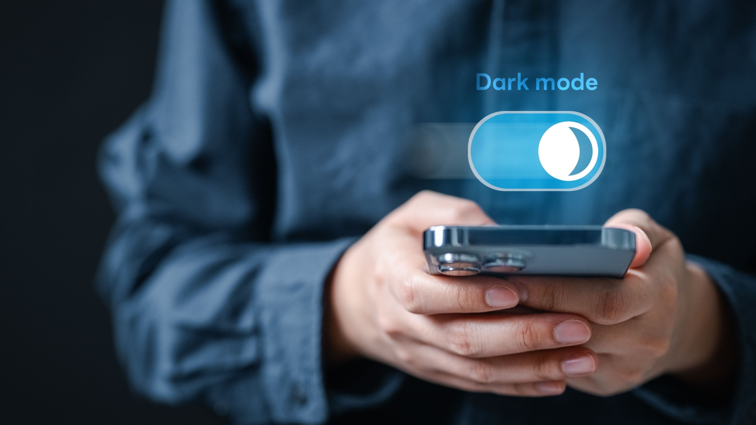 dark mode enabled on smart phone