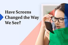 infographic header on screens and vision