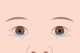 illustration of watery eyes