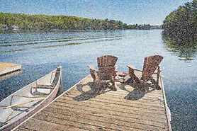 view of a lake from someone who has visual snow syndrome