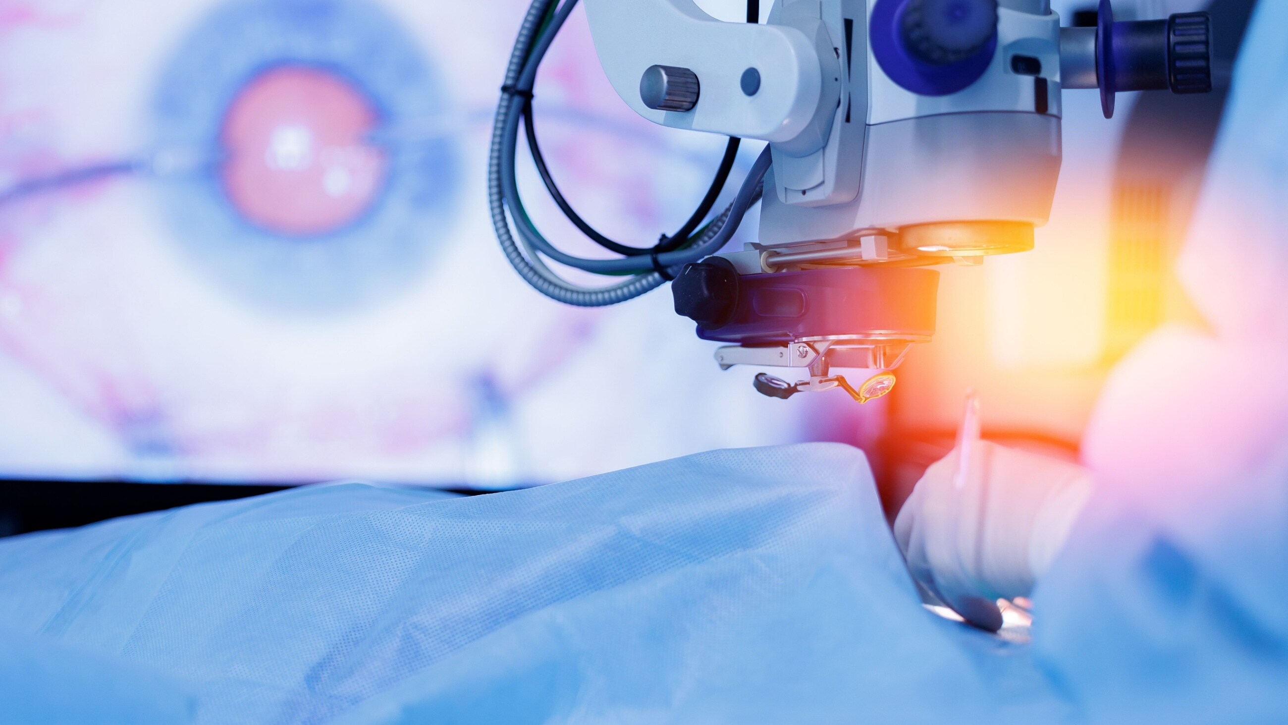 woman receiving lasik enhancement