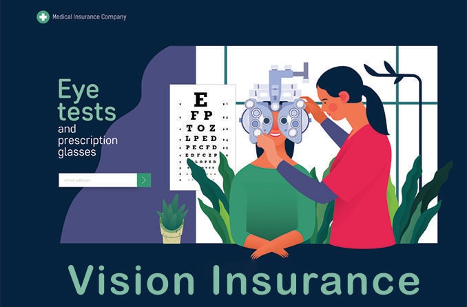 illustration of an eye test covered by vision insurance illustration of an eye test covered by vision insurance