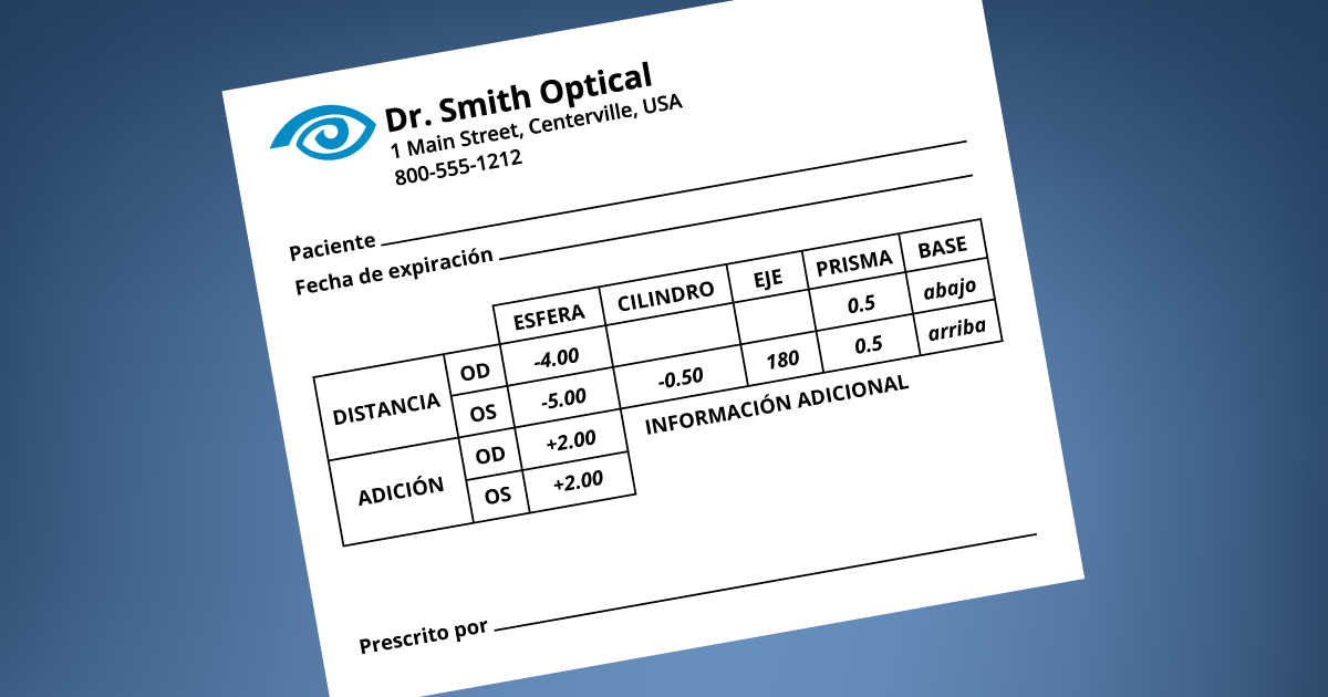 Cómo leer una prescripción de lentes | All About Vision