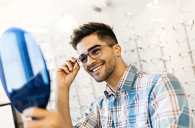 Óculos masculinos: Armações e lentes